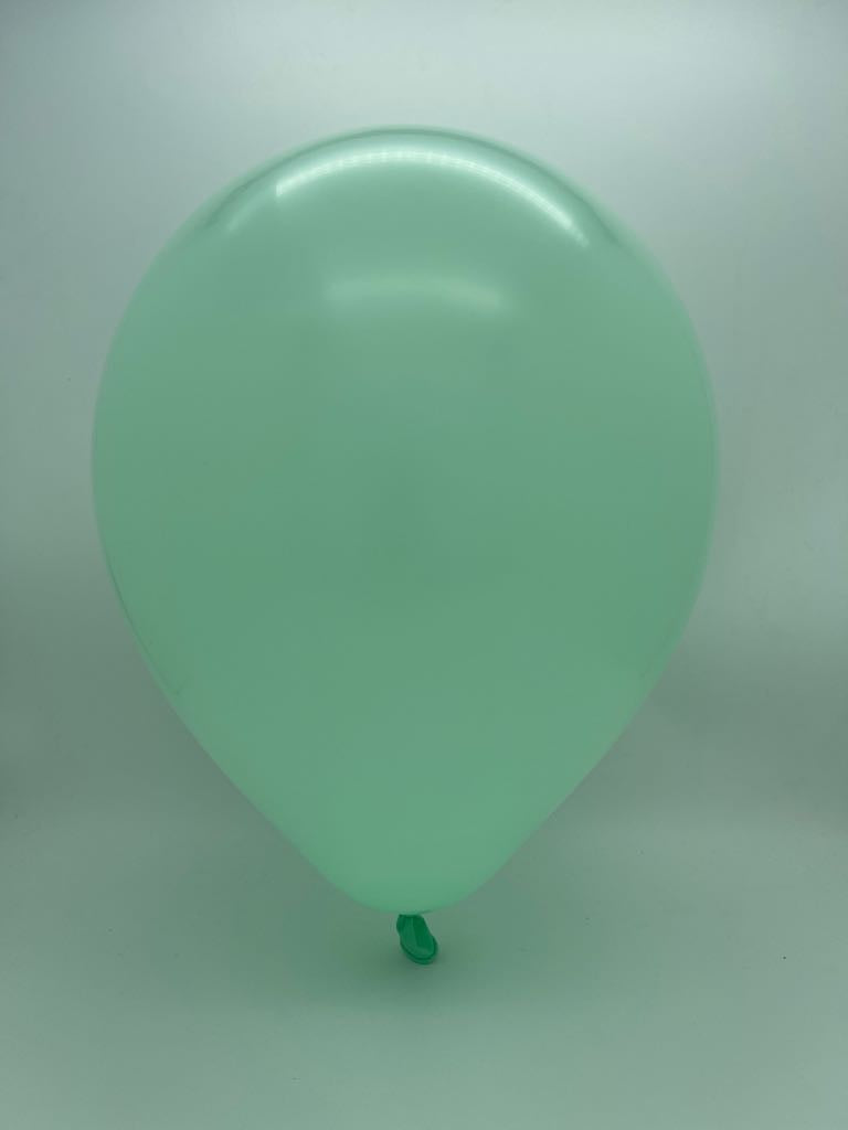 Inflated Balloon Image 160K Kalisan Nozzle Up Twisting Latex Balloons Pastel Matte Macaroon Green (50 Per Bag)