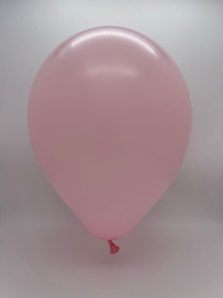 Inflated Balloon Image 350K Kalisan Nozzle Up Twisting Latex Balloons Pastel Matte Macaroon Pink (50 Per Bag)