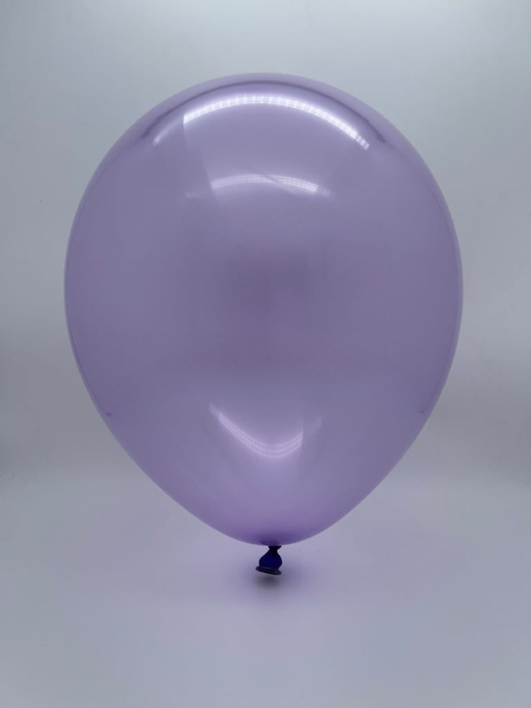 Inflated Balloon Image 12" Kalisan Latex Balloons Pure Crystal Pastel Violet (50 Per Bag)