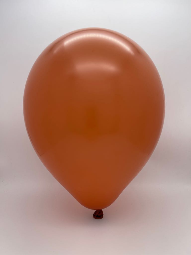 Inflated Balloon Image 24" Kalisan Latex Balloons Retro Rust Orange (5 Per Bag)