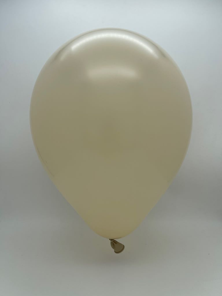 Inflated Balloon Image 5" Kalisan Latex Balloons Retro White Sand (50 Per Bag)