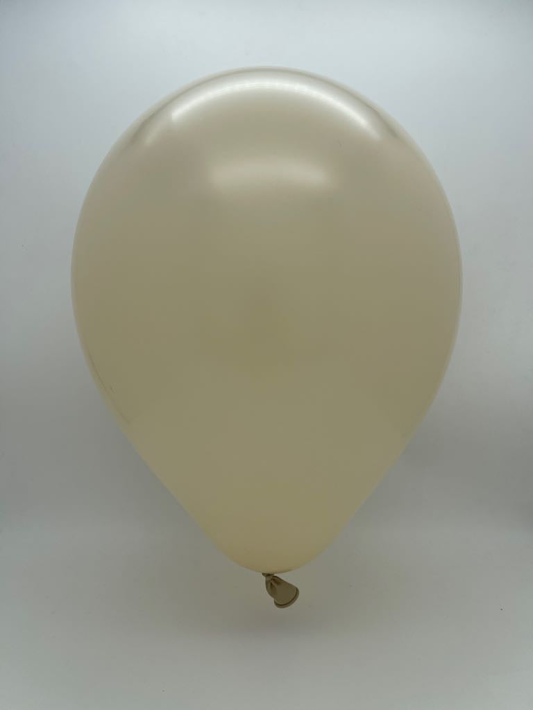 Inflated Balloon Image 350K Kalisan Nozzle Up Twisting Latex Balloons Retro White Sand (50 Per Bag)