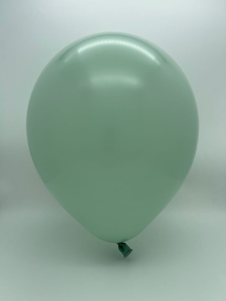 Inflated Balloon Image 24" Kalisan Latex Balloons Retro Winter Green (5 Per Bag)