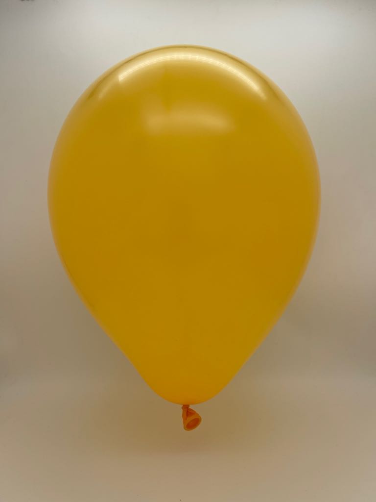 Inflated Balloon Image 18" Kalisan Latex Balloons Standard Amber (25 Per Bag)