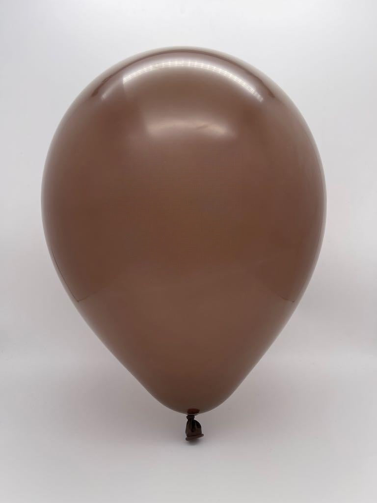 Uninflated 160K Nozzle Up Kalisan Twisting Latex Balloons Standard Chocolate Brown (50 Per Bag) Manufactured By Kalisan In Turkey for Bargain Balloons