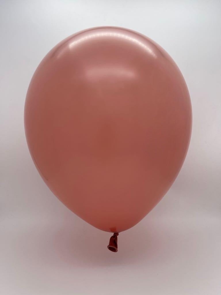 Inflated Balloon Image 18" Kalisan Latex Balloons Standard Clay Pink (25 Per Bag)