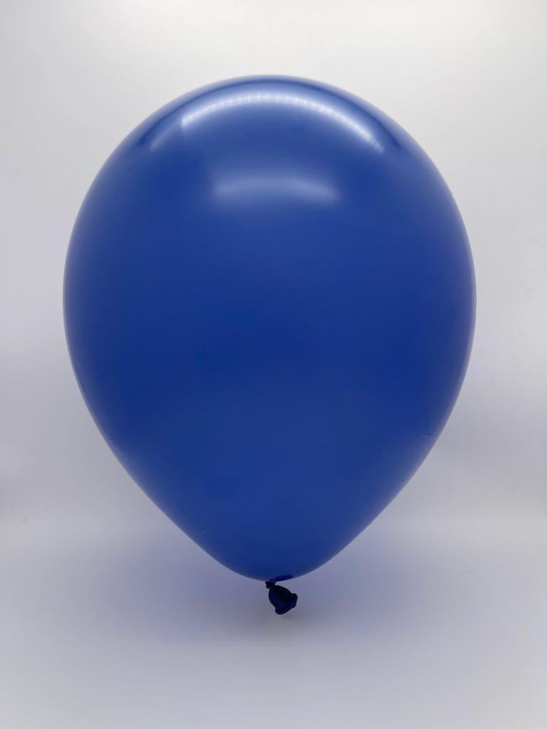 Inflated Balloon Image 24" Kalisan Latex Balloons Standard Dark Blue (5 Per Bag)