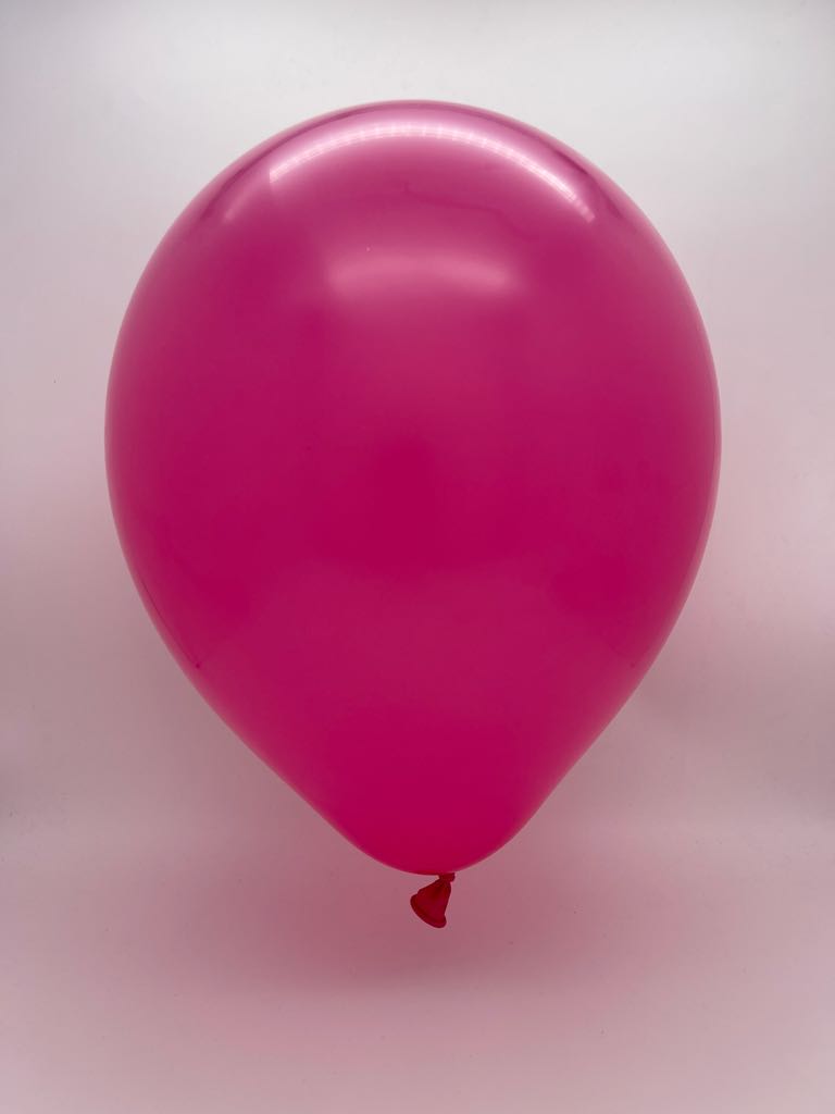 Inflated Balloon Image 12" Kalisan Latex Balloons Standard Fuchsia (50 Per Bag)