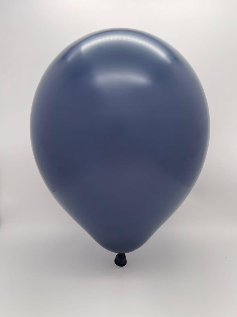 Inflated Balloon Image 18" Kalisan Latex Balloons Standard Navy (25 Per Bag)