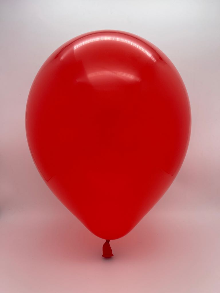 Inflated Balloon Image 5" Kalisan Latex Balloons Standard Red (50 Per Bag)