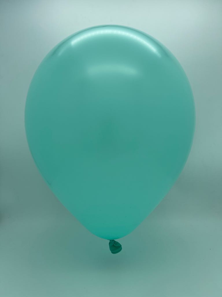 Inflated Balloon Image 12" Kalisan Latex Balloons Standard Sea Green (50 Per Bag)