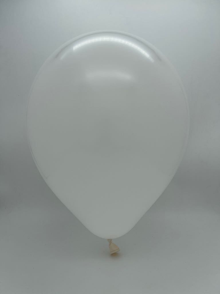 Inflated Balloon Image 12" Kalisan Latex Balloons Standard White (50 Per Bag)