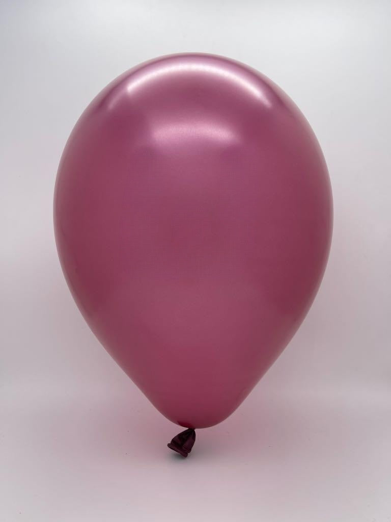 Inflated Balloon Image 12" Metallic Burgundy Decomex Latex Balloons (100 Per Bag)