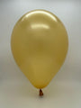 Inflated Balloon Image 9" Metallic Gold Decomex Latex Balloons (100 Per Bag)