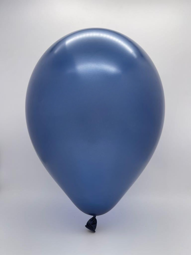 Inflated Balloon Image 5" Metallic Midnight Blue Decomex Latex Balloons (100 Per Bag)