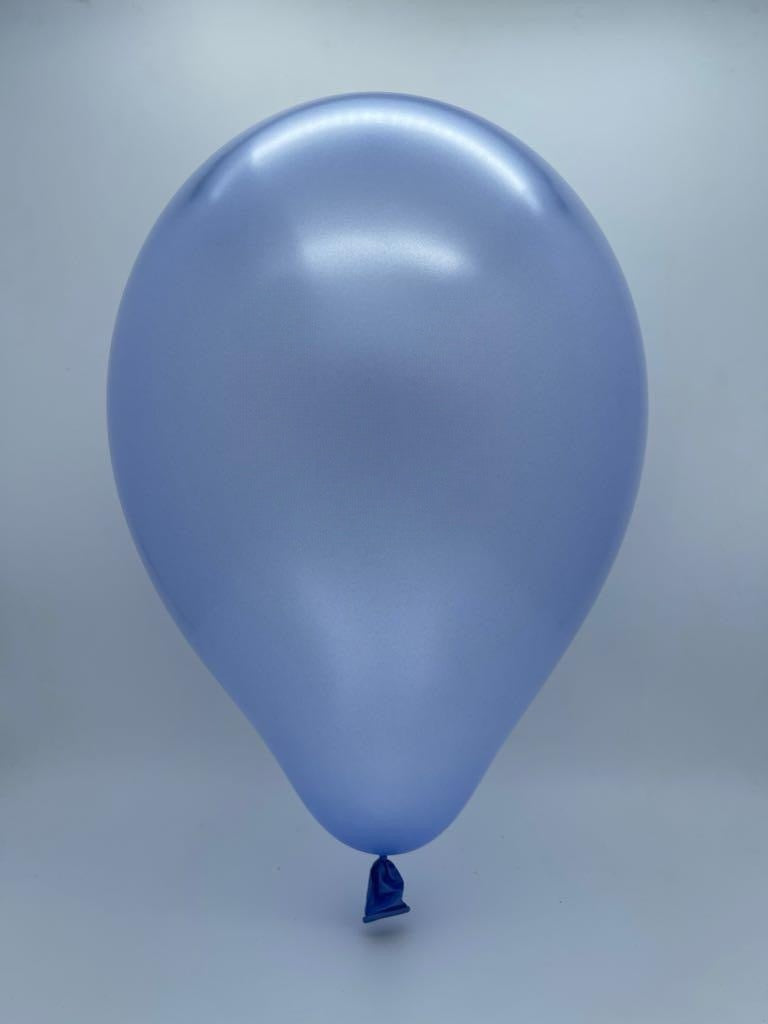 Inflated Balloon Image 5" Metallic Periwinkle Decomex Latex Balloons (100 Per Bag)