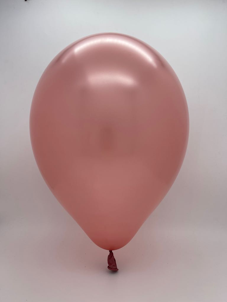 Inflated Balloon Image 5" Metallic Rose Pink Decomex Latex Balloons (100 Per Bag)