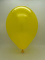 Inflated Balloon Image 11" Metallic Yellow Decomex Linking Latex Balloons (100 Per Bag)