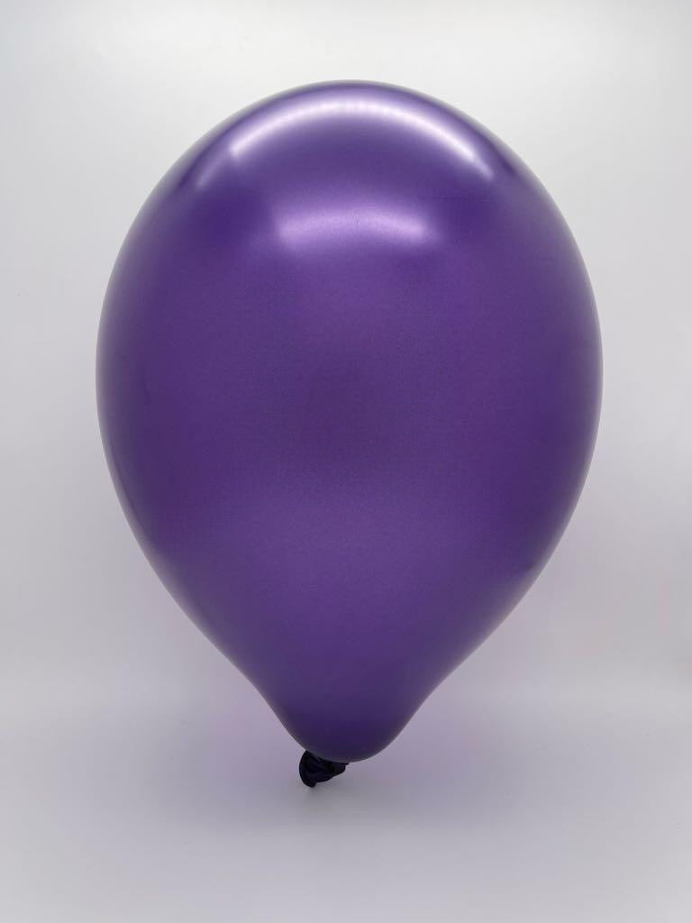 Inflated Balloon Image 11" Pearl Metallic Concord Grape Tuftex Latex Balloons (100 Per Bag)