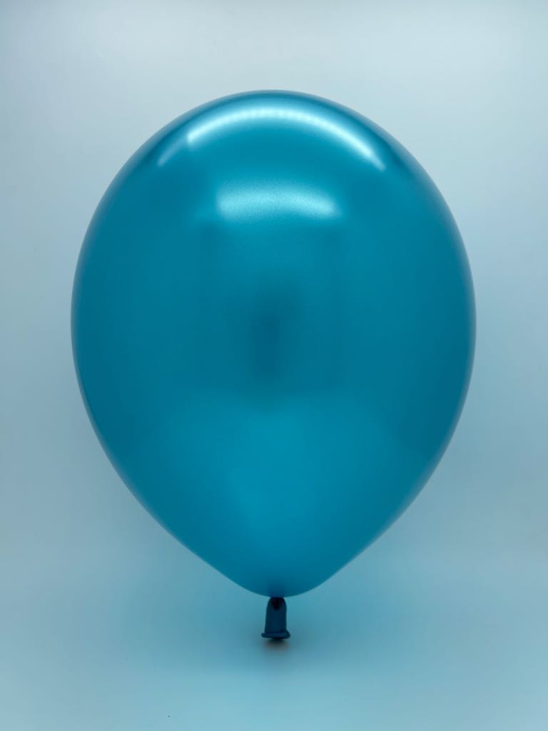 Inflated Balloon Image 5" Tuftex Latex Balloons (50 Per Bag) Pearl Metallic Teal