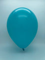 Inflated Balloon Image 16" Qualatex Latex Balloons Caribbean Blue (50 Per Bag)