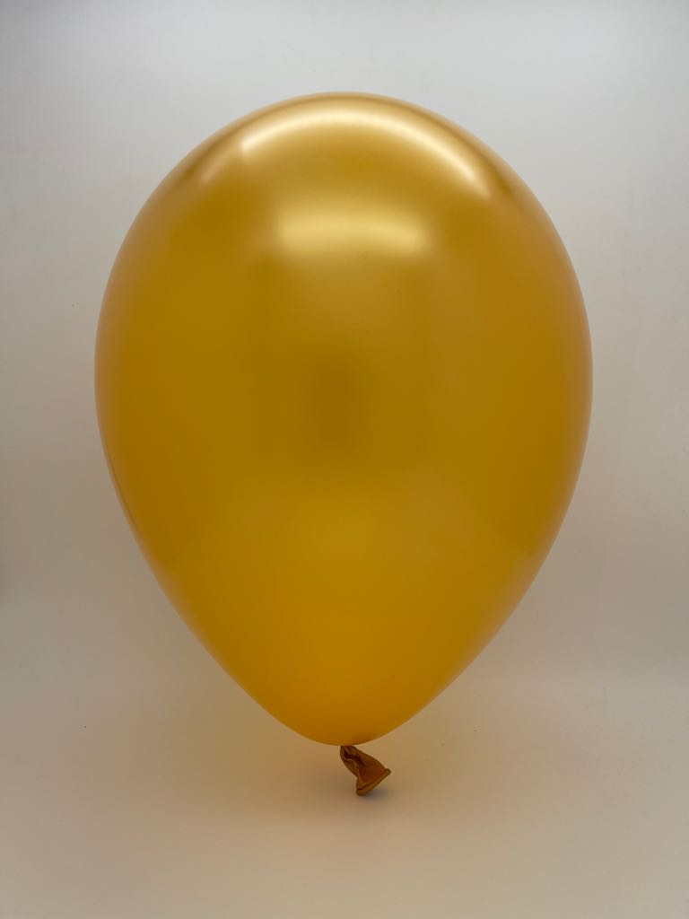 Inflated Balloon Image 16" Qualatex Latex Balloons GOLD (50 Per Bag)