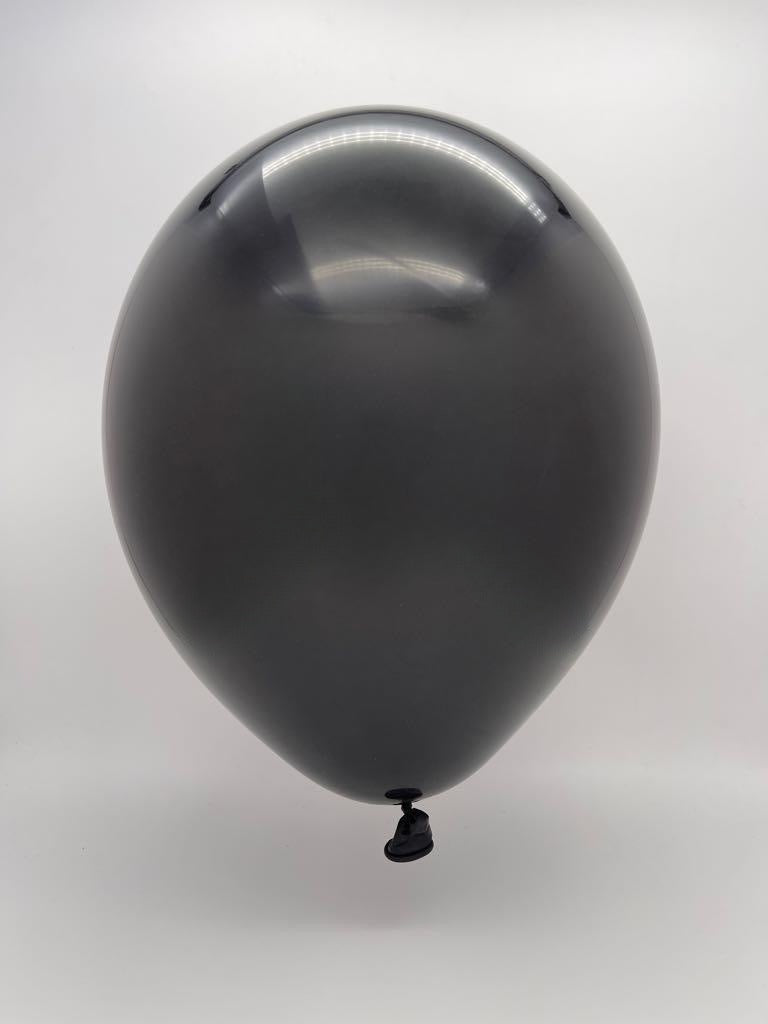Inflated Balloon Image 360D Standard Black Decomex Modelling Latex Balloons (50 Per Bag)