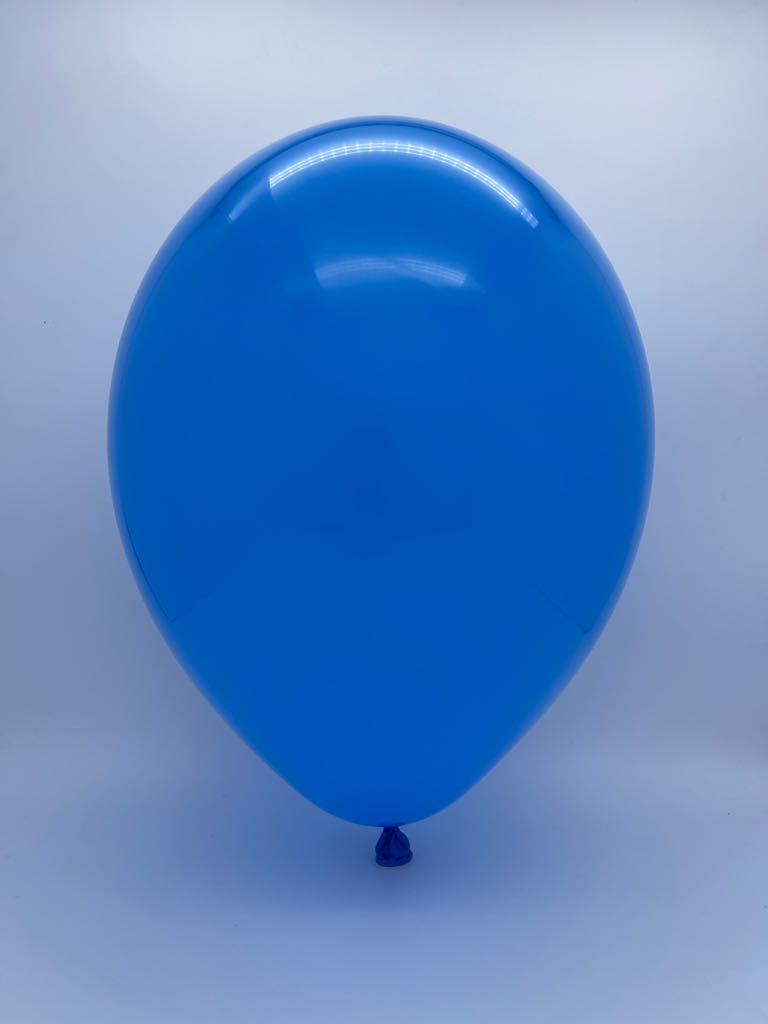 Inflated Balloon Image 11" Standard Blue Tuftex Latex Balloons (100 Per Bag)