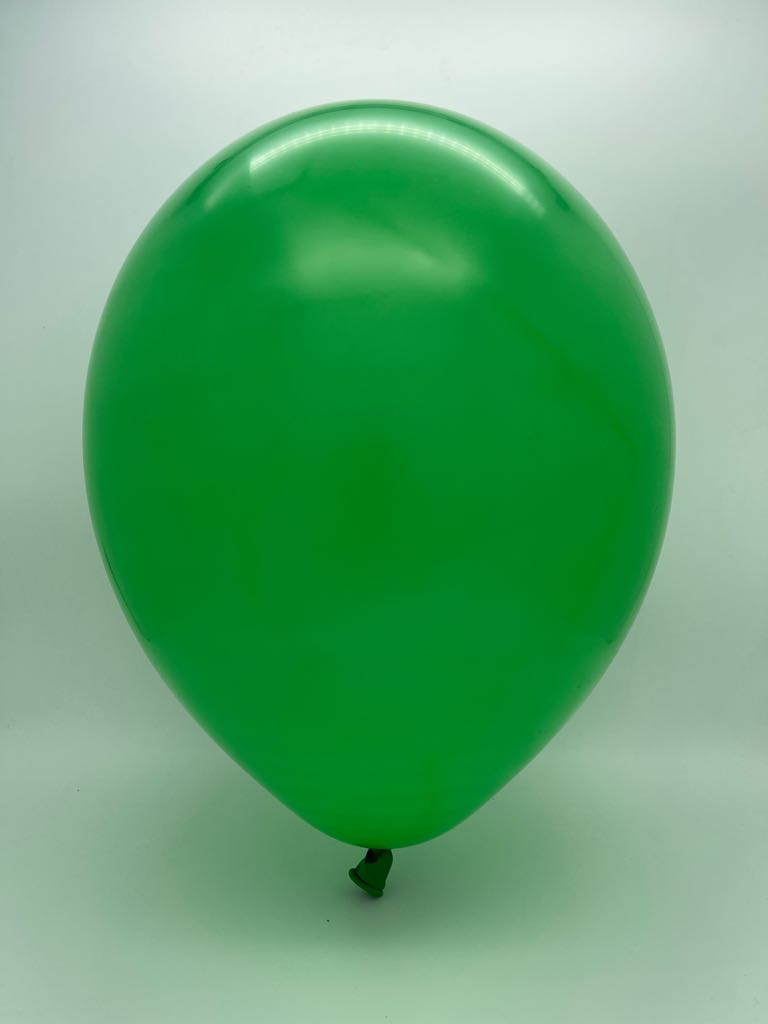 Inflated Balloon Image 9" Standard Green Decomex Latex Balloons (100 Per Bag)