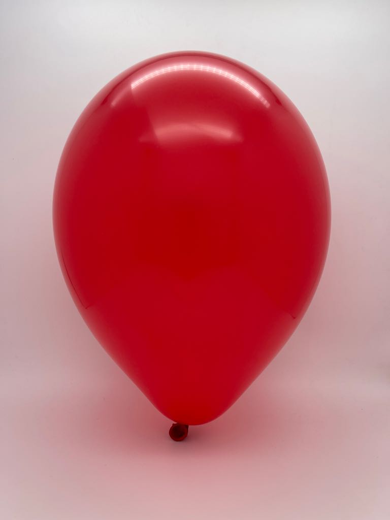 Inflated Balloon Image 17" Standard Red Tuftex Latex Balloons (50 Per Bag)