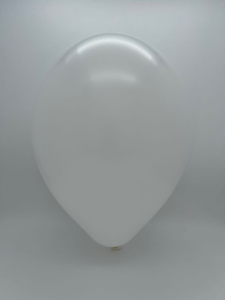 Inflated Balloon Image 5" White Tuftex Latex Balloons (50 Per Bag)