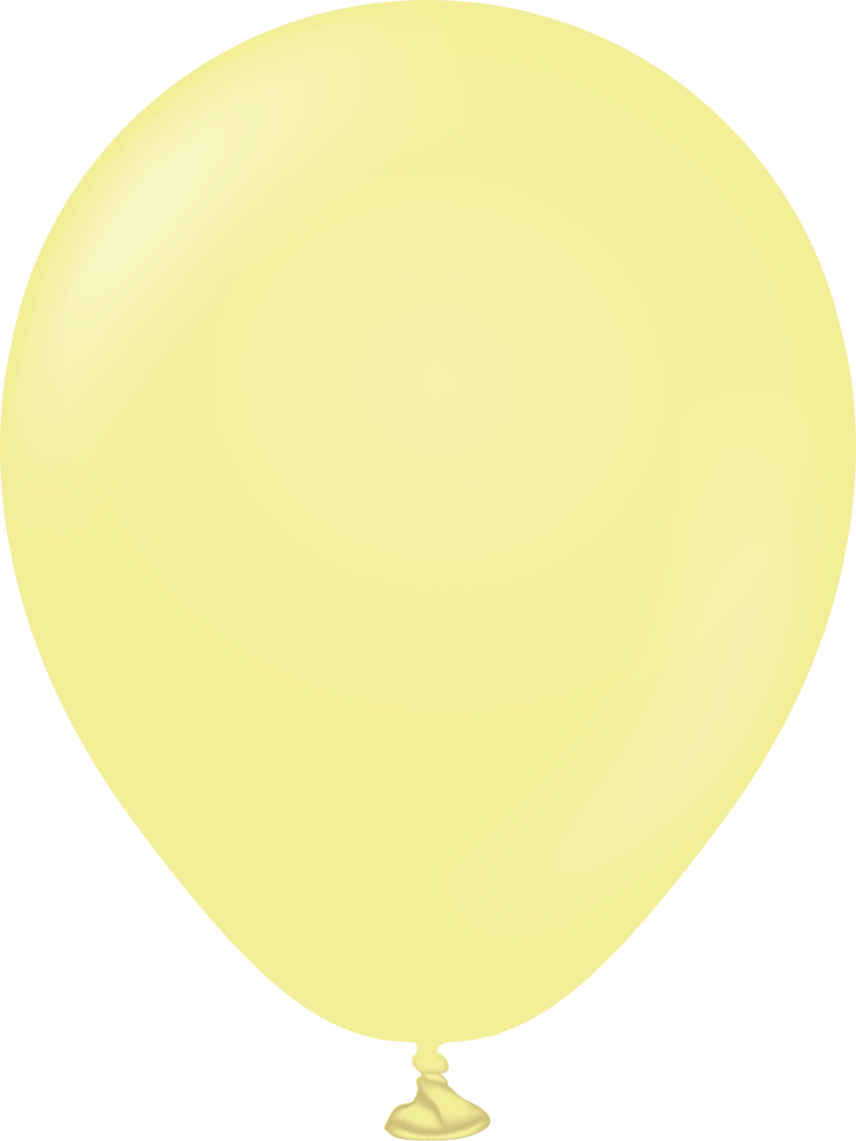 5" Kalisan Latex Balloons Pastel Matte Macaroon Yellow (1000 Per Bag)