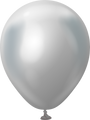 5" Kalisan Latex Balloons Mirror Silver (500 Per Bag)