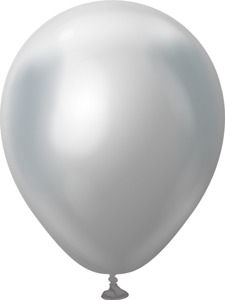 5" Kalisan Latex Balloons Mirror Silver (500 Per Bag)