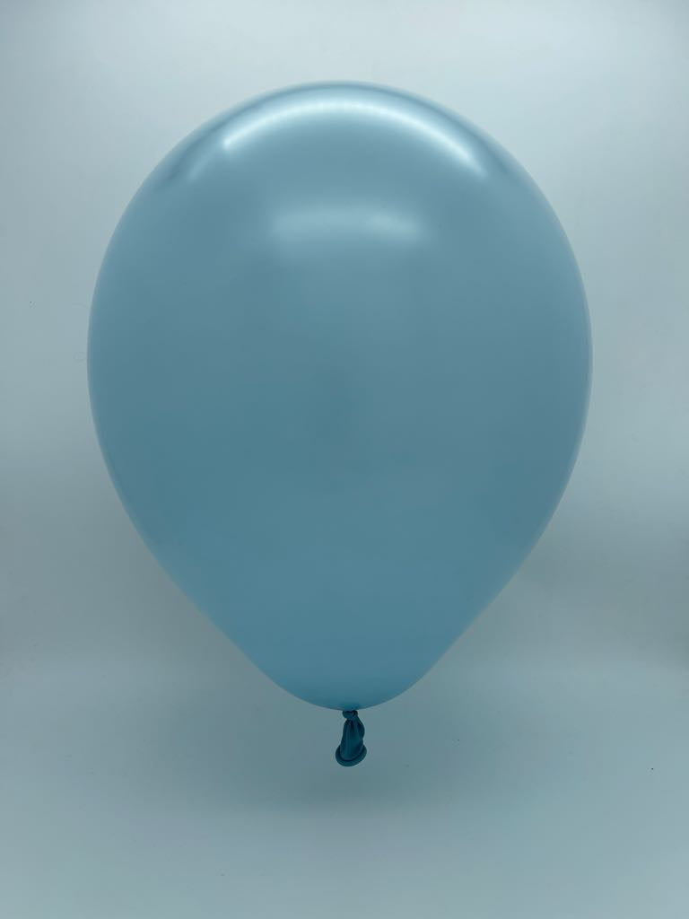 Inflated 5 inch kalisan latex balloons retro blue glass 50 per bag k68218