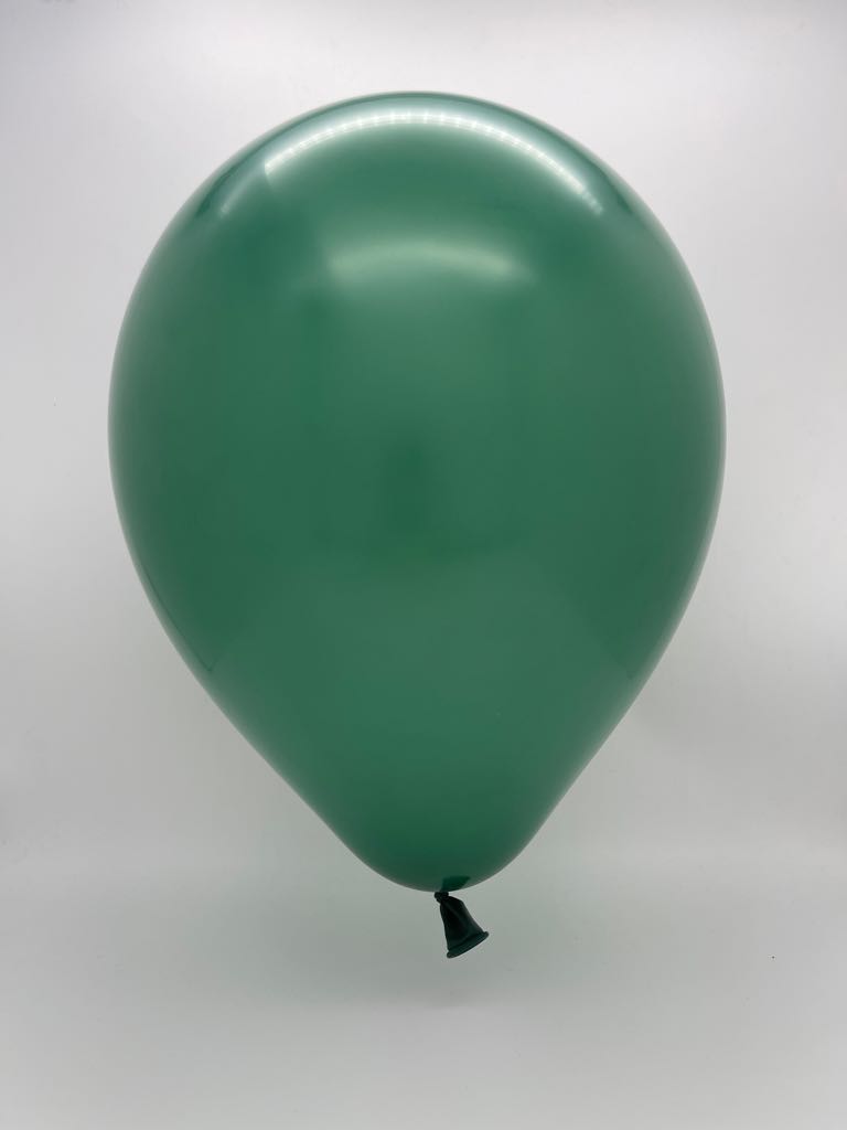 Inflated 5 inch kalisan latex balloons standard dark green 50 per bag k67329