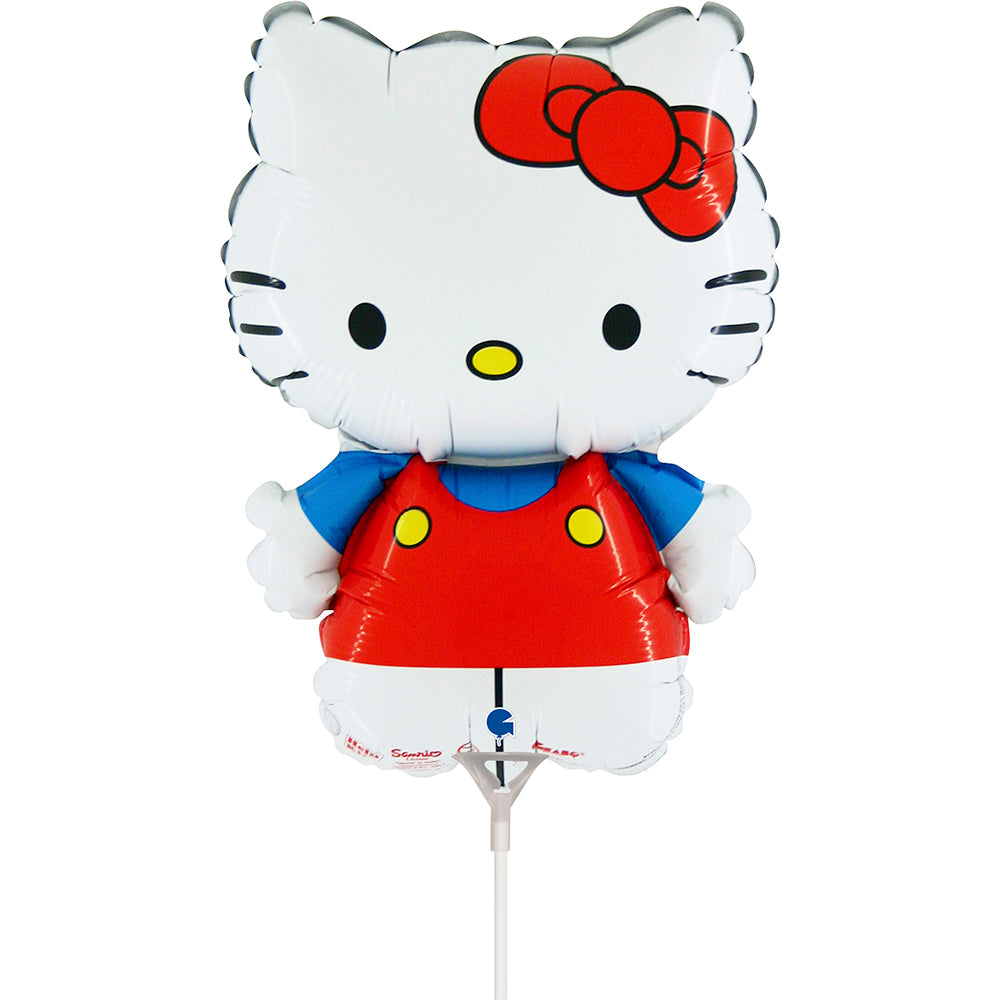 Uninflated 14 Inches Airfill Only Hello Kitty Red mini Foil Balloon Manufacturered By Grabo