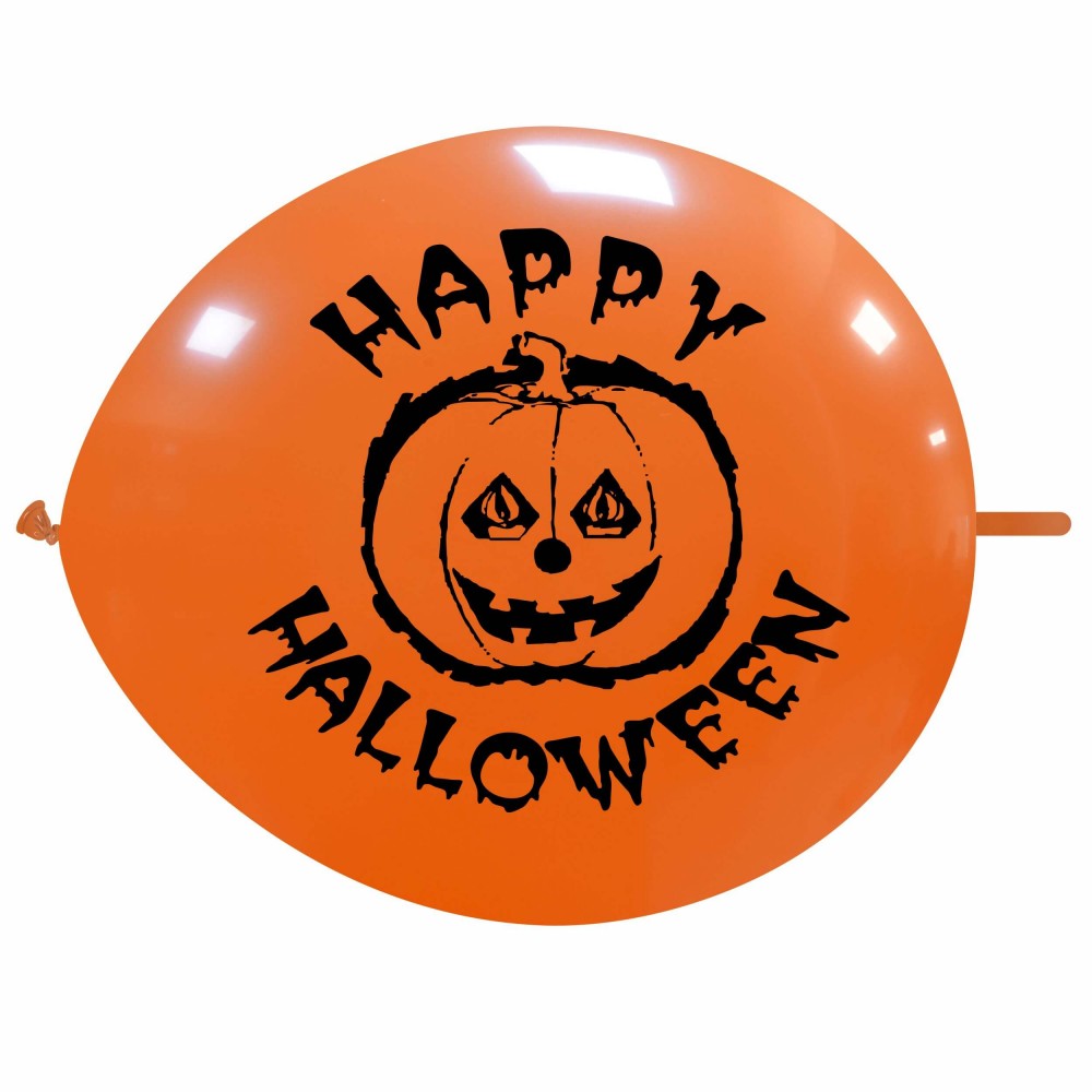 Uninflated 13 Inches Linking Halloween Pumpkin 1 sided (25 Per Bag) Cattex Brand Latex Balloons Manufacturered By Cattex