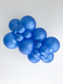 11" Pearl Metallic Blue Tuftex Latex Balloons (100 Per Bag) Manufacturer Inflated Image