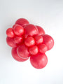 11" Pearl Metallic Starfire Red Tuftex Latex Balloons (100 Per Bag) Manufacturer Inflated Image