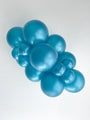 11" Pearl Metallic Teal Tuftex Latex Balloons (100 Per Bag) Manufacturer Inflated Image