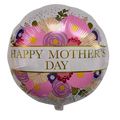 The CTI 17" Happy Mother's Day With Purple, Pink Flower Burst Foil Balloon features colorful pink and purple flowers with "HAPPY MOTHERS DAY" in gold—an ideal gift to celebrate Mother’s Day.