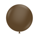 A large, round, 36″ Cocoa Brown Tuftex Latex Balloons Designer Balloons cocoa brown latex balloon.