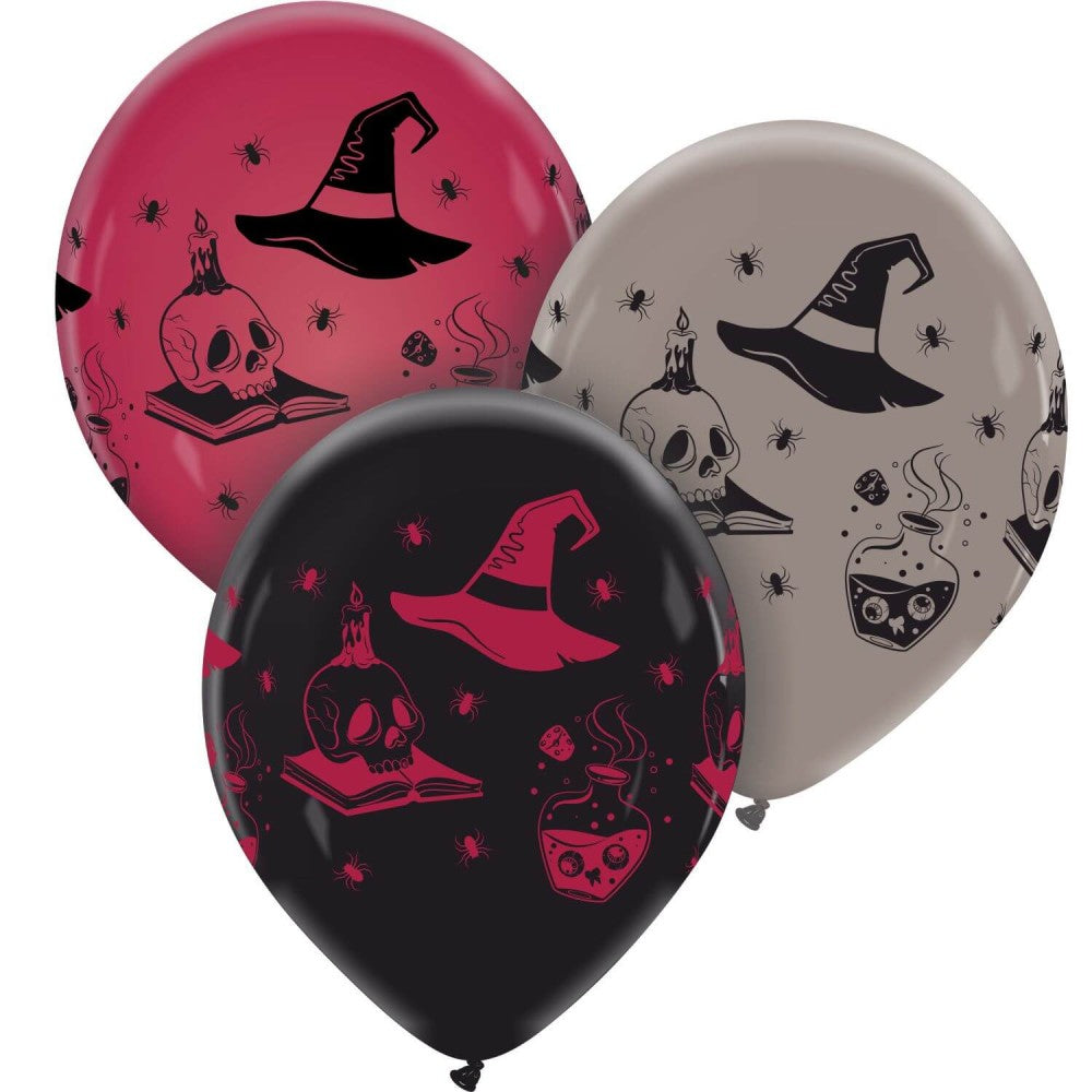 Uninflated 12 Inches Witchcraft (Premium) All Around (25 Per Bag) Cattex Brand Latex Balloons Manufacturered By Cattex