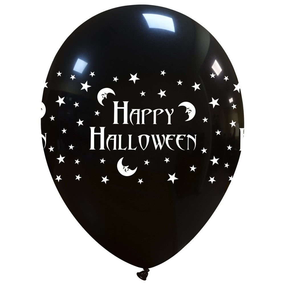 Uninflated 12 Inches Happy Halloween Around (25 Per Bag) Cattex Brand Latex Balloons Manufacturered By Cattex