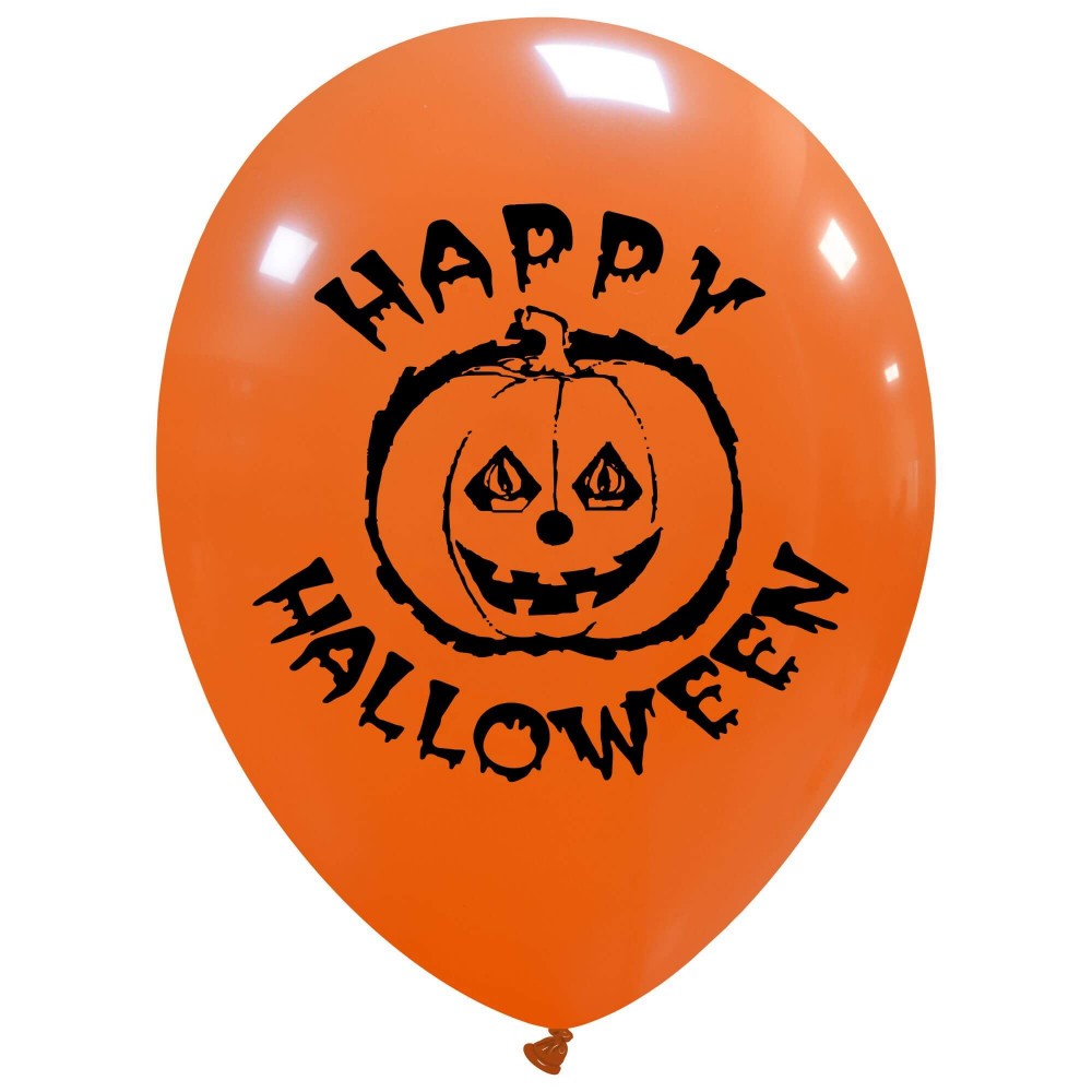 Uninflated 12 Inches Pumpkin 1 sided (25 Per Bag) Cattex Brand Latex Balloons Manufacturered By Cattex