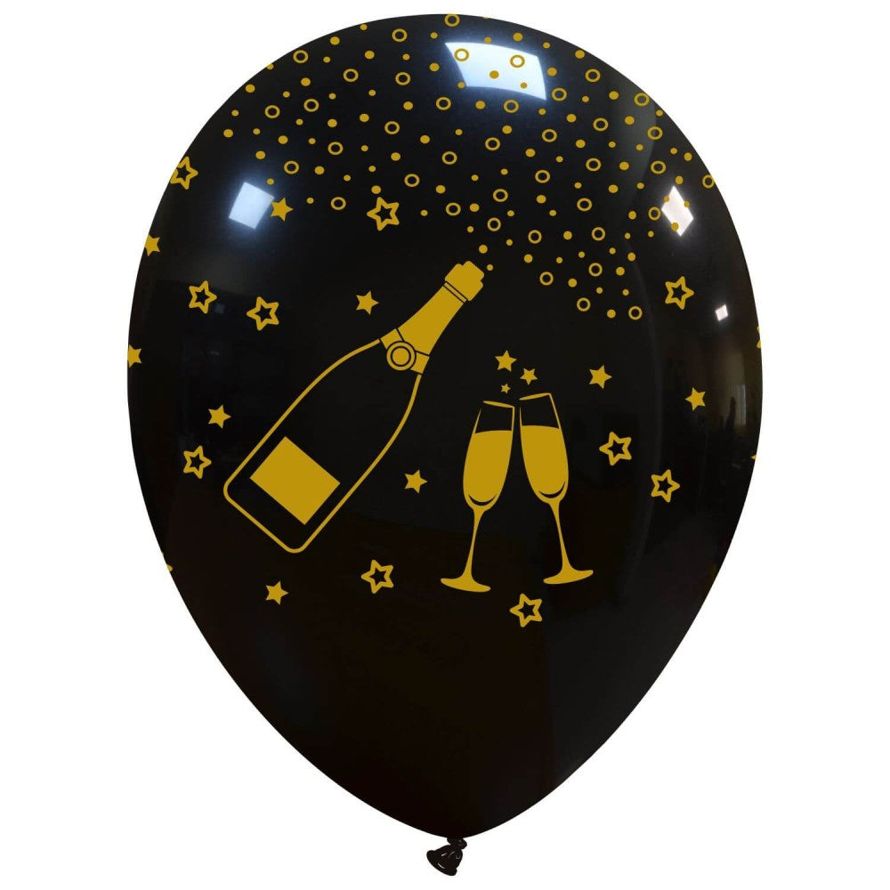 Uninflated 12 Inches Elegant Champagne All Around (25 Per Bag) Cattex Brand Latex Balloons Manufacturered By Cattex