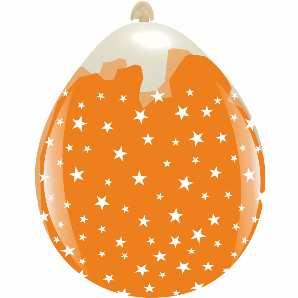 Uninflated 18 Inches Stars All Around (10 Per Bag) Cattex Brand Latex Stuffing Balloons Manufacturered By Cattex