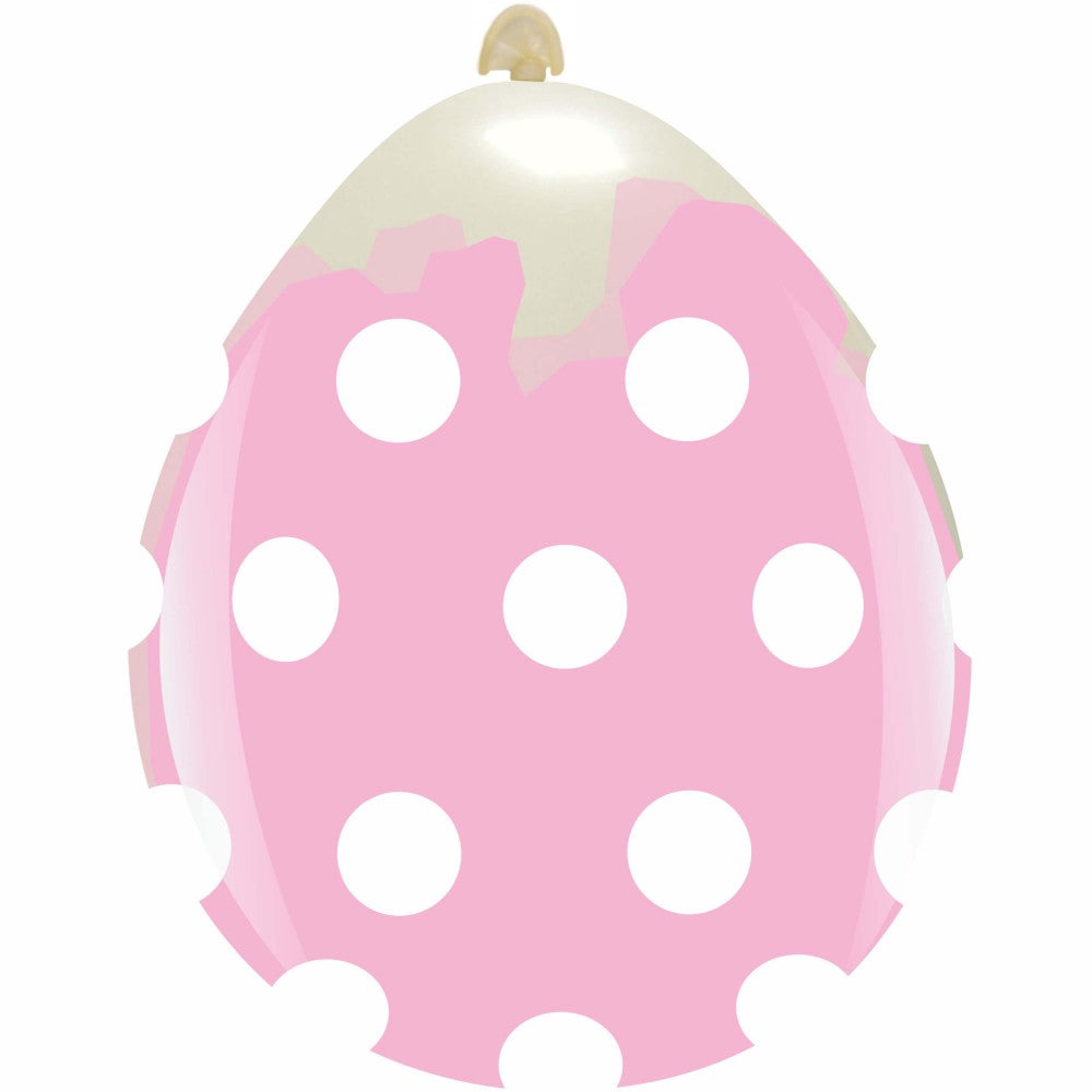 Uninflated 18 Inches Polka Dots All Around (10 Per Bag) Cattex Brand Stuffing Latex Balloons Manufacturered By Cattex