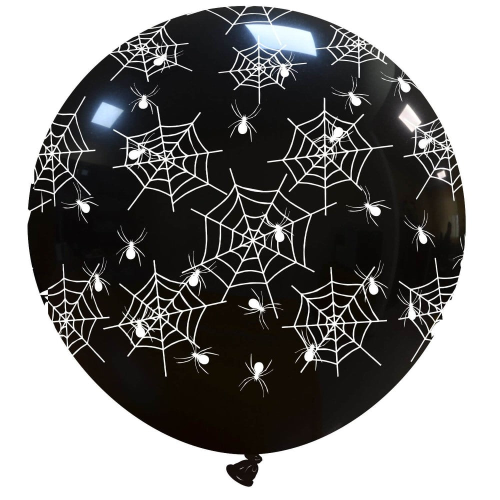 Uninflated 34 Inches Spider Webs All Around (1 Per Bag) Cattex Brand Latex Balloons Manufacturered By Cattex